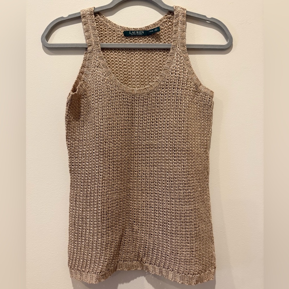 Ralph Lauren Beige Knit Top